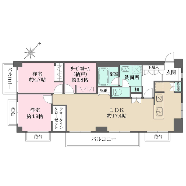 ニュー奥沢ハイツの間取図