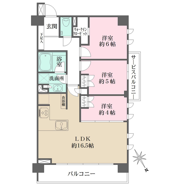ディアナコート尾山台翠景の間取図
