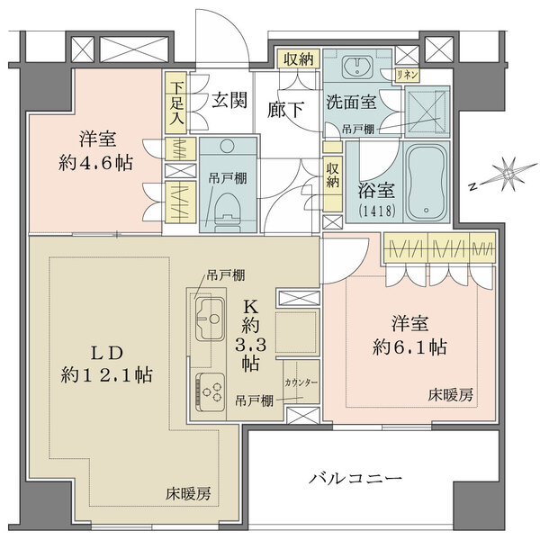 ザ・パークハウスグラン三番町の間取図