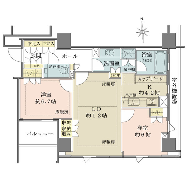 麹町パークハウスの間取図