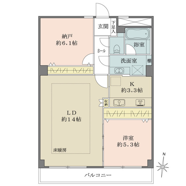 エクレール一番町の間取図