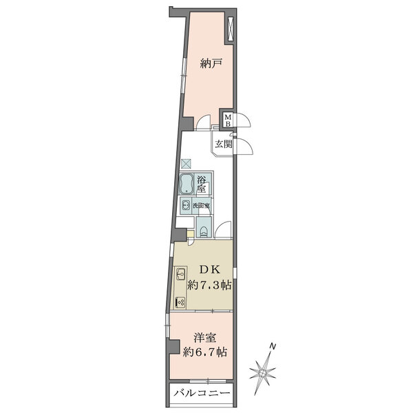 サンビューハイツ五番町の間取図