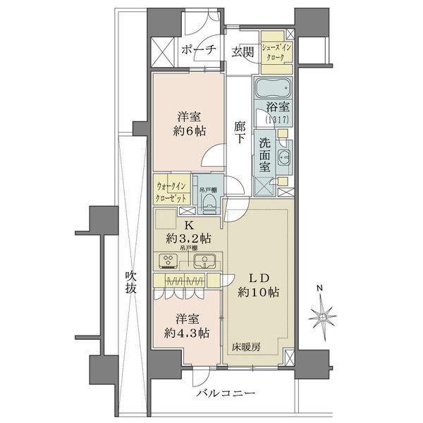 パークハウス文京関口の間取図
