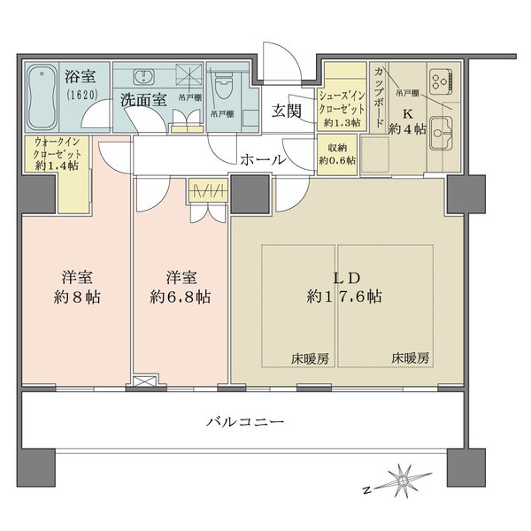 パークコート麻布十番ザタワーの間取図