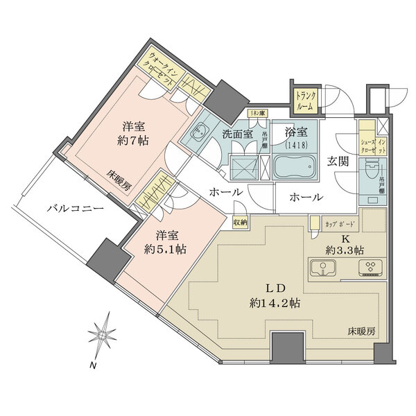 ブリリア一番町の間取図