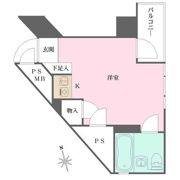 ライオンズマンション市谷薬王寺の間取図