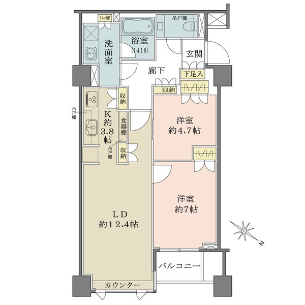 グランスイート六番町の間取図