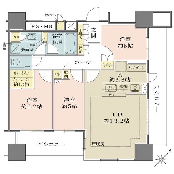 パークコート千代田富士見ザ　タワーの間取図