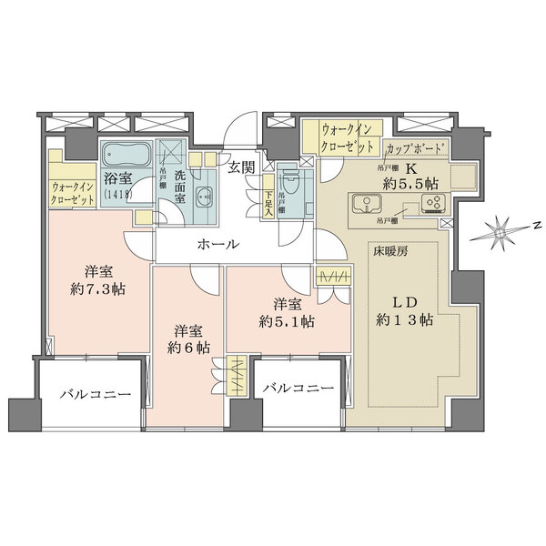 クラッシィタワー新宿御苑の間取図