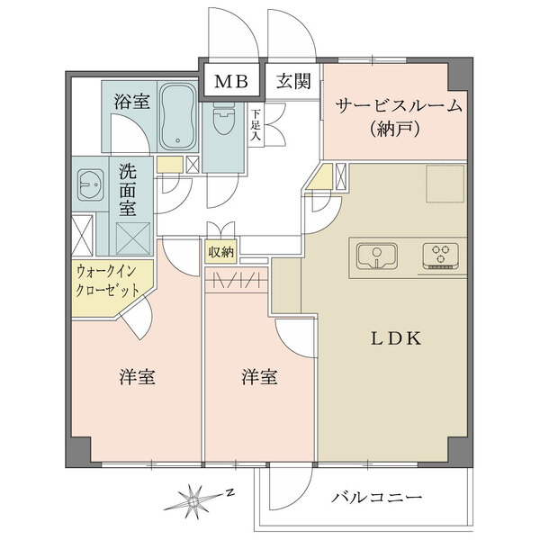 サンマンションアトレ飯田橋の間取図