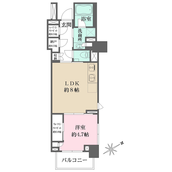 ザ・パークワンズ山吹神楽坂の間取図