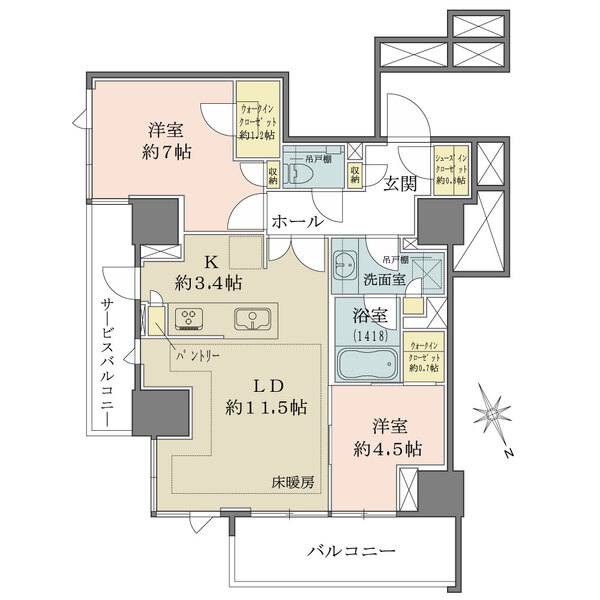 アルビオ・ザ・タワー千代田飯田橋の間取図