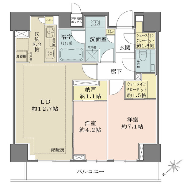 ザ・パークハウス麹町レジデンスの間取図