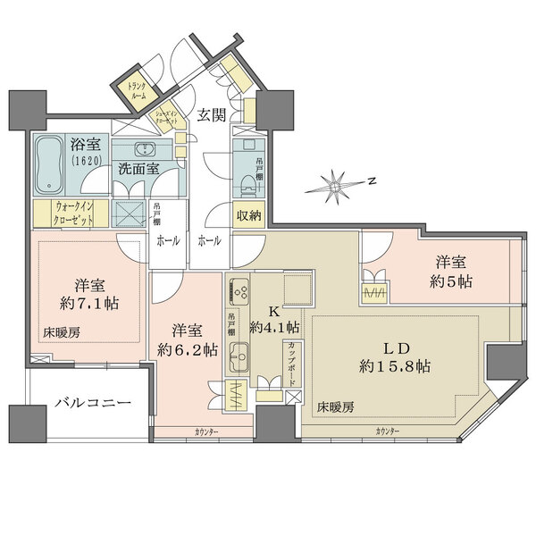 ブリリア一番町の間取図