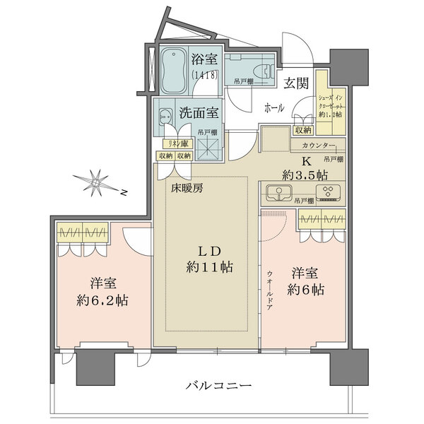 リビオタワー品川の間取図