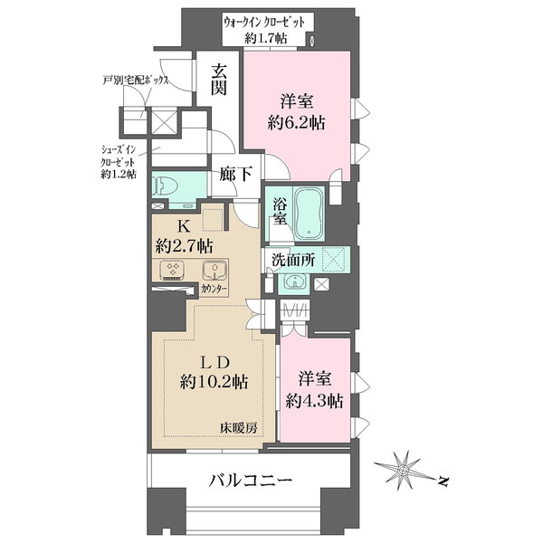 ザ・パークハウス麹町三丁目の間取図