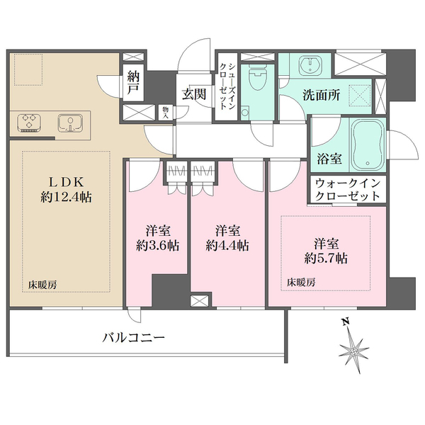 ディアナコート池田山公園の間取図