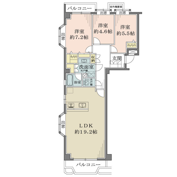 東急ドエルアルス石川台IIの間取図