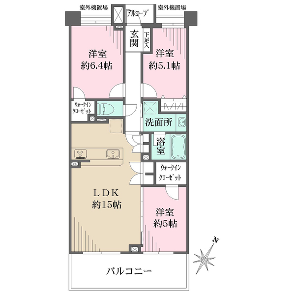 フェアロージュ南雪谷の間取図