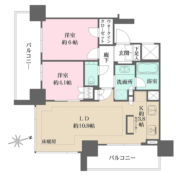 アトラスタワー五反田の間取図