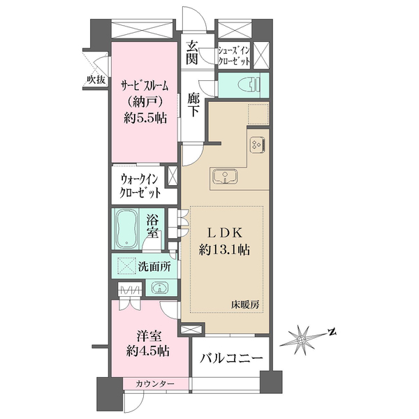 ピアース白金台三丁目の間取図
