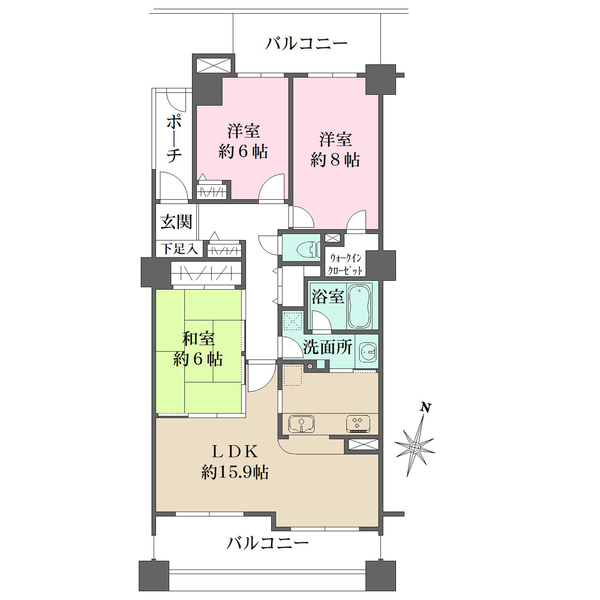 ヒルズ久が原壱番館の間取図