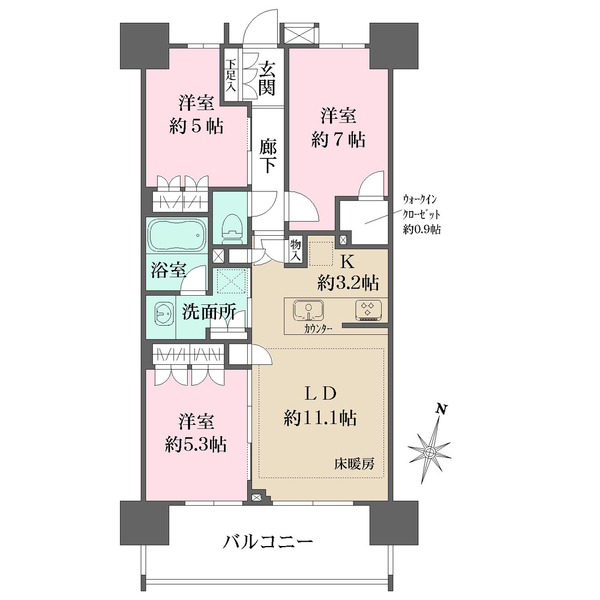 ザ・パークハウス池上の間取図
