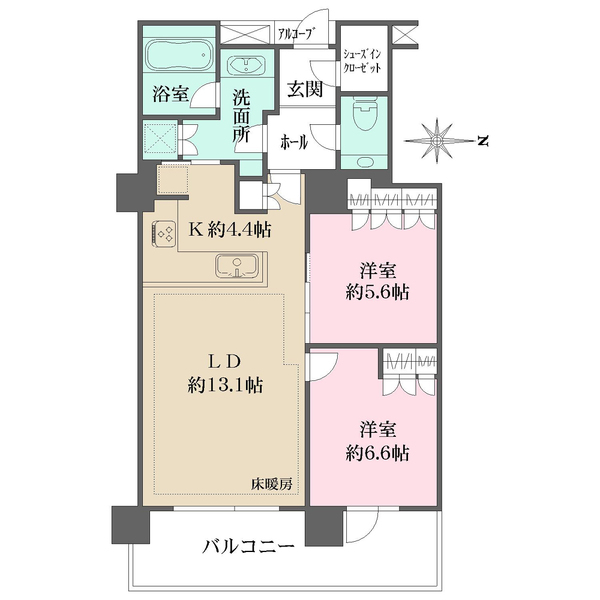 コスモポリス品川の間取図