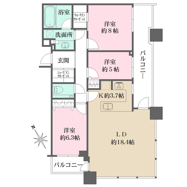 ル・サンク大崎シティタワーの間取図