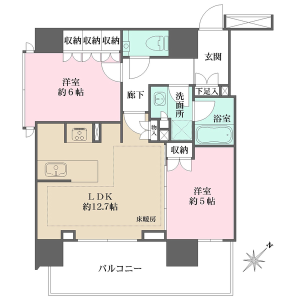 ザ・パークハウスアーバンス東五反田の間取図