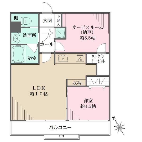 ガーデンコーポ不動前の間取図