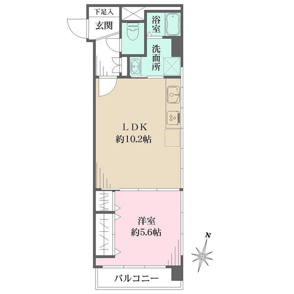 石川台マンション別館の間取図
