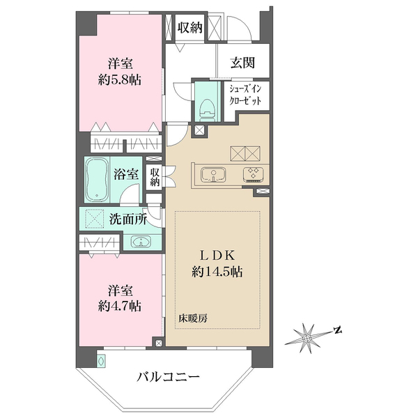 藤和学芸大学ホームズIIの間取図