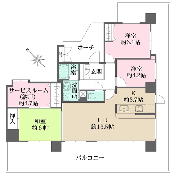 ナイスシティアリーナ戸越公園の間取図
