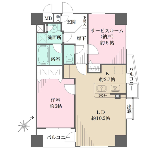 カインドステージ高輪台の間取図