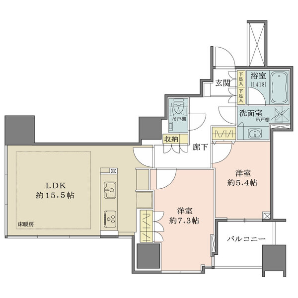 大崎ウエストシティタワーズの間取図