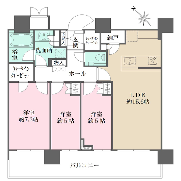 パークシティ武蔵小山ザ・タワーの間取図