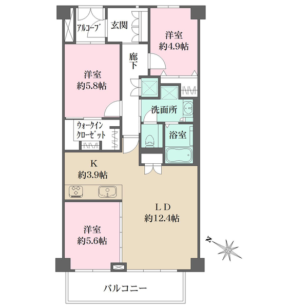 ハイクレスト白金台の間取図