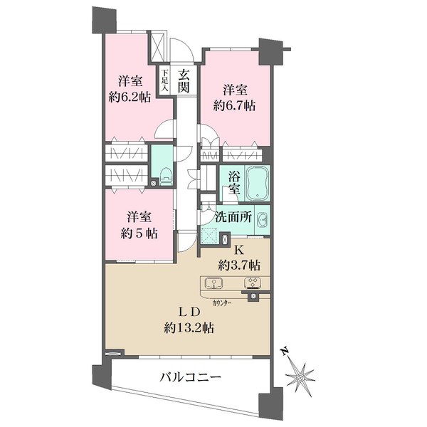 パークハウス上大岡の間取図