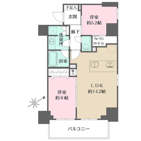 ザ・パークハウスアーバンス東五反田の間取図