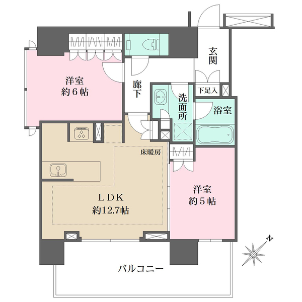 ザ・パークハウスアーバンス東五反田の間取図
