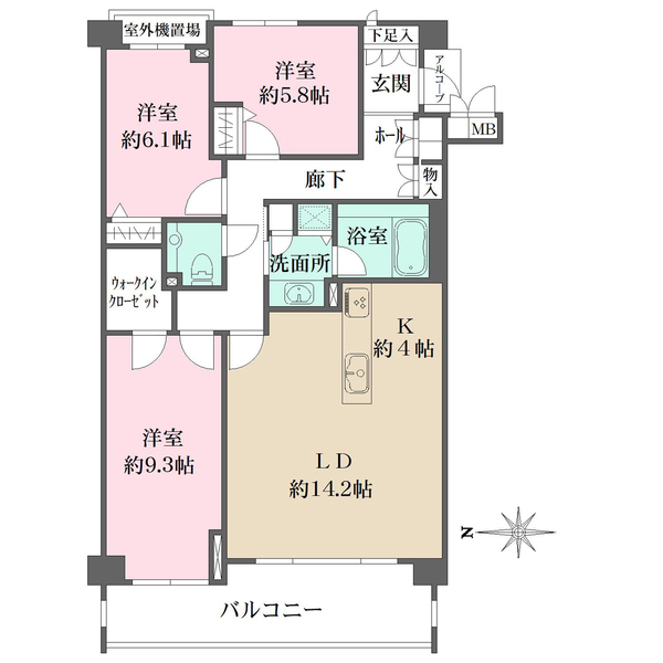 パークハウス芝白金台の間取図