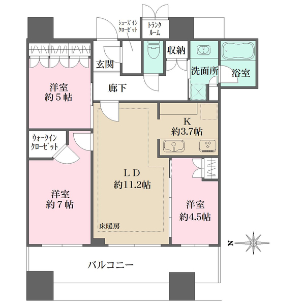パークタワーグランスカイの間取図
