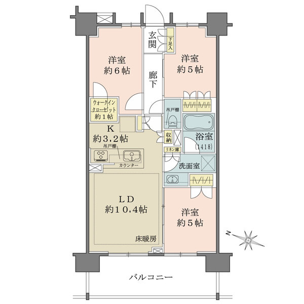 ザ・パークハウス池上の間取図