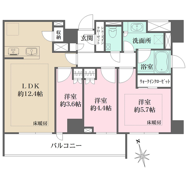 ディアナコート池田山公園の間取図