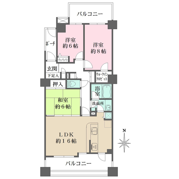 ヒルズ久が原壱番館の間取図
