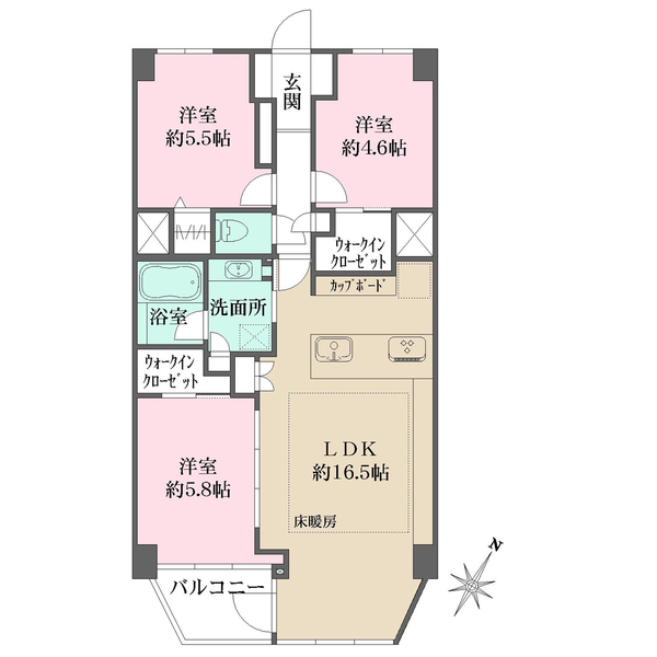 目黒プラザの間取図