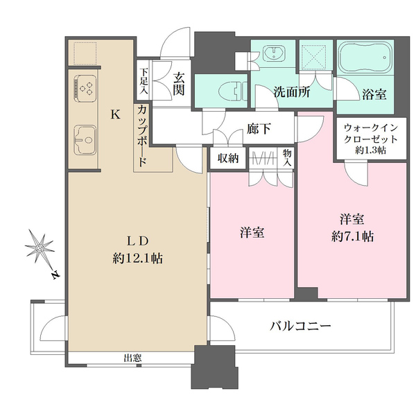 ル・サンク大崎シティタワーの間取図