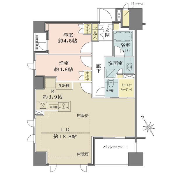 プラウド東京八丁堀の間取図