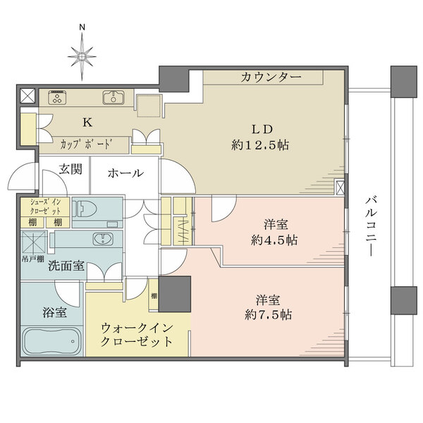 白金タワータワー棟の間取図